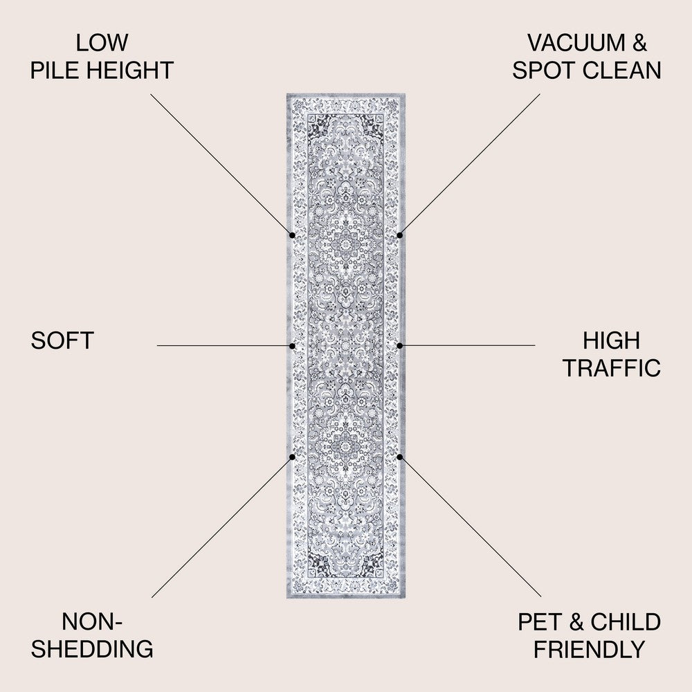 Gastre Palmette Modern Persian Floral Area Rug