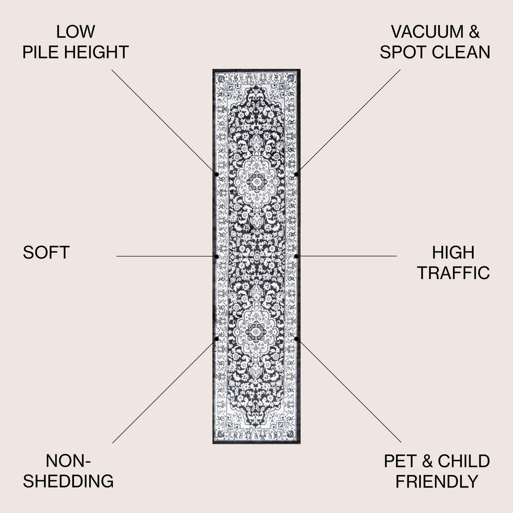 Gastre Palmette Modern Persian Floral Area Rug