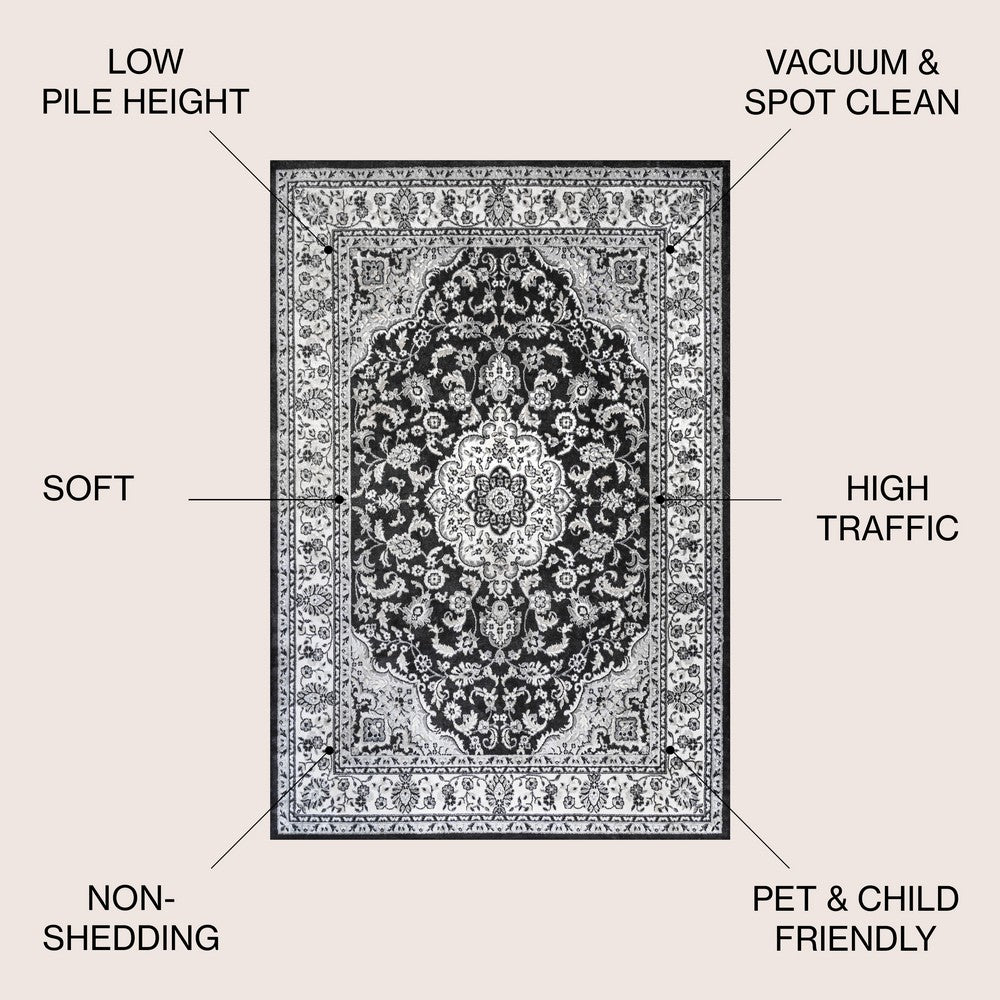Gastre Palmette Modern Persian Floral Area Rug