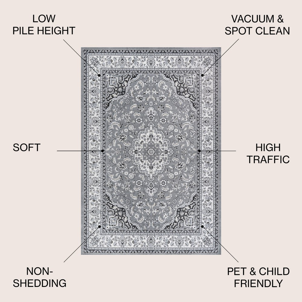 Gastre Palmette Modern Persian Floral Area Rug