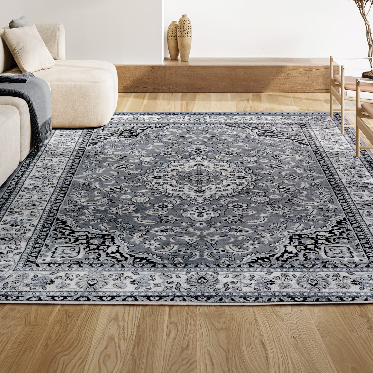 Gastre Palmette Modern Persian Floral Area Rug