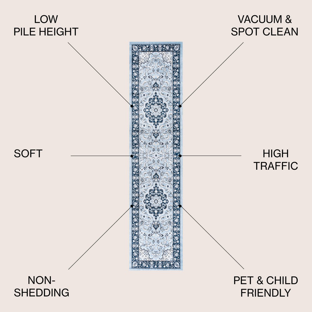 Gastre Palmette Modern Persian Floral Area Rug