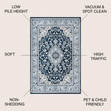 Gastre Palmette Modern Persian Floral Area Rug