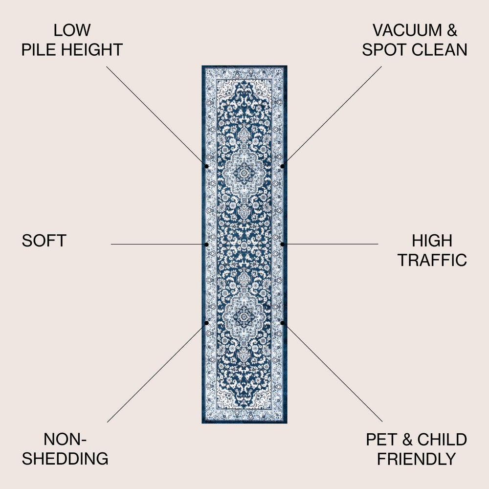 Gastre Palmette Modern Persian Floral Area Rug