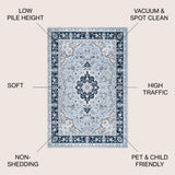 Gastre Palmette Modern Persian Floral Area Rug