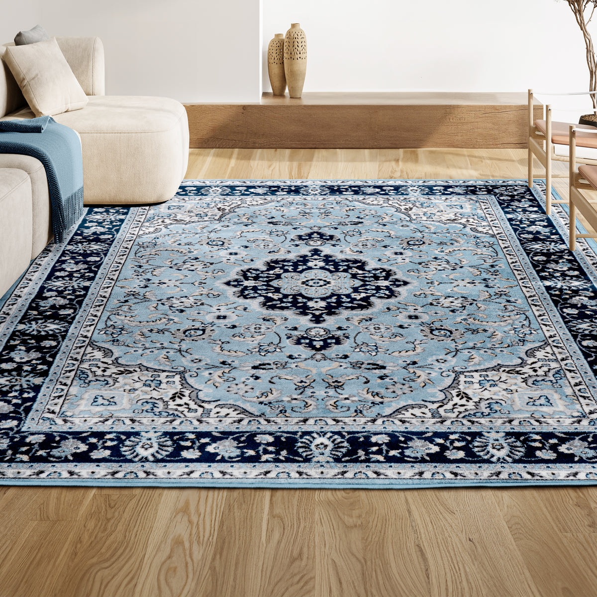 Gastre Palmette Modern Persian Floral Area Rug
