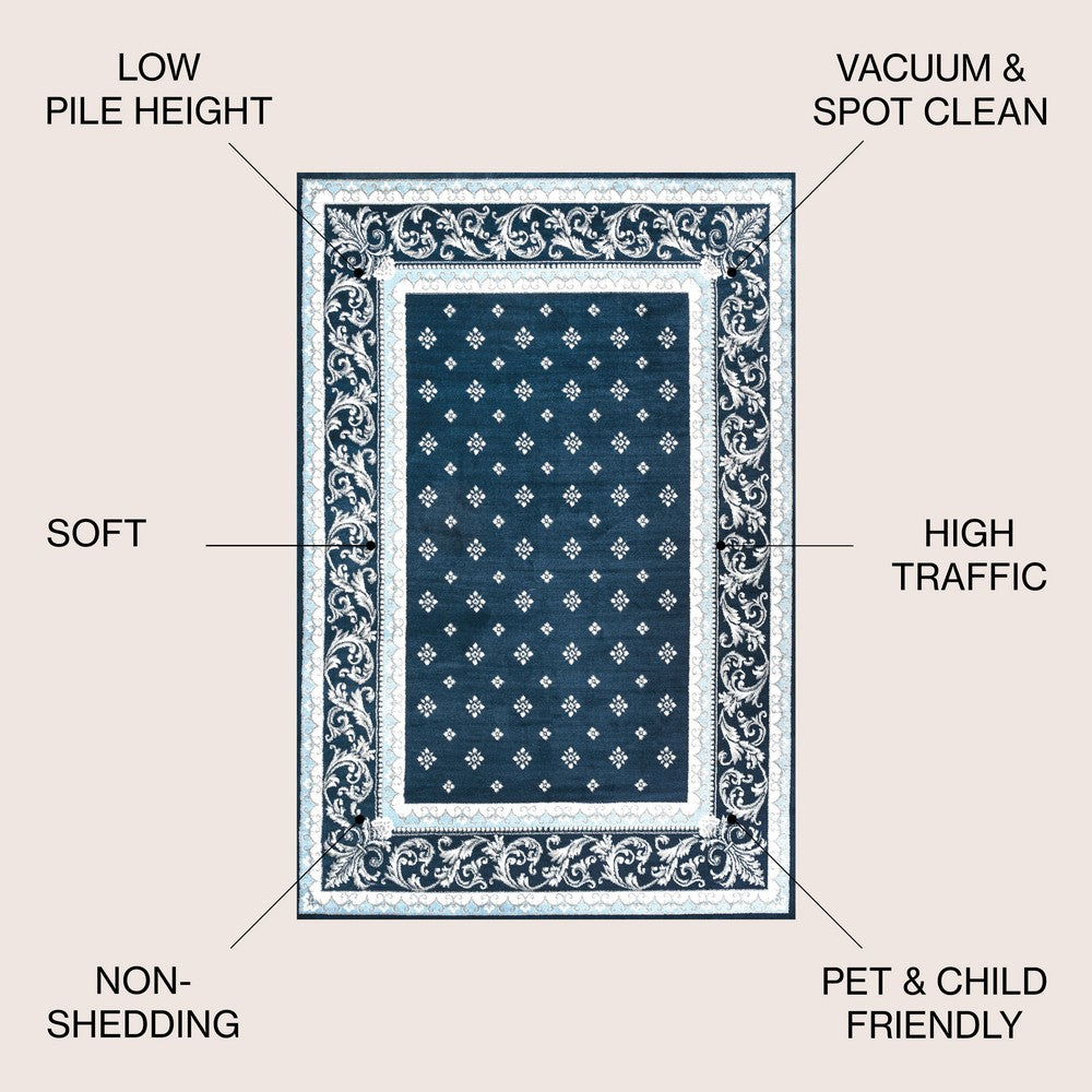 Luanza Acanthus French Border Area Rug