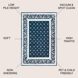 Luanza Acanthus French Border Area Rug