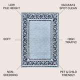 Luanza Acanthus French Border Area Rug