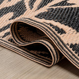 Oakhollow Modern Floral Foldable Waterproof Reversible Plastic Straw Area Rug