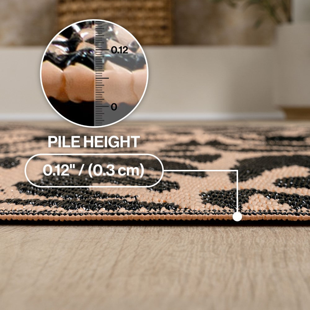 Oakhollow Modern Floral Foldable Waterproof Reversible Plastic Straw Area Rug