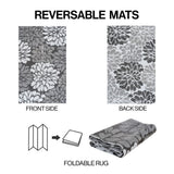 Oakhollow Modern Floral Foldable Waterproof Reversible Plastic Straw Area Rug