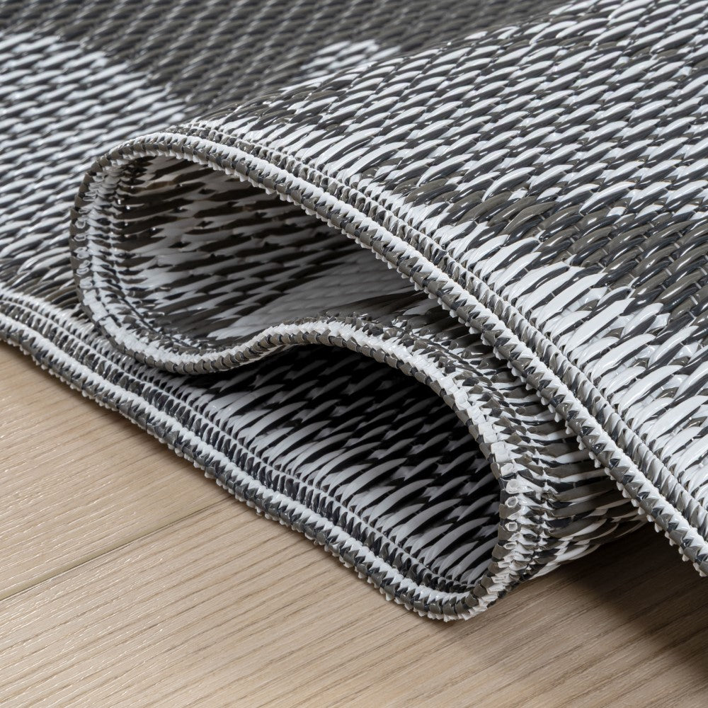 Oakhollow Modern Floral Foldable Waterproof Reversible Plastic Straw Area Rug