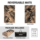 Rivermoss Classic Botanical Foldable Waterproof Reversible Plastic Straw Area Rug