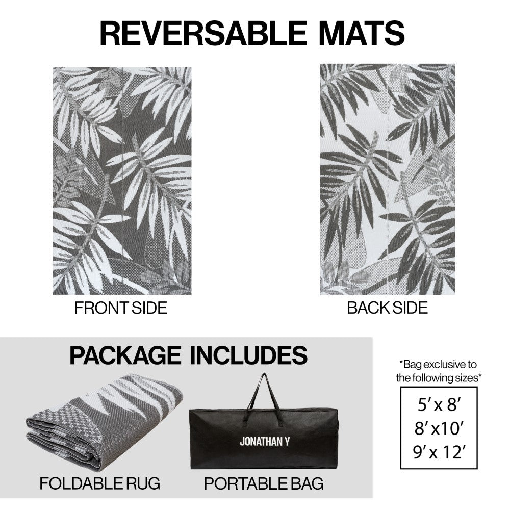 Rivermoss Classic Botanical Foldable Waterproof Reversible Plastic Straw Area Rug