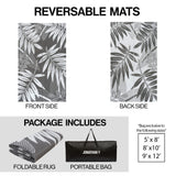 Rivermoss Classic Botanical Foldable Waterproof Reversible Plastic Straw Area Rug