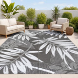 Rivermoss Classic Botanical Foldable Waterproof Reversible Plastic Straw Area Rug