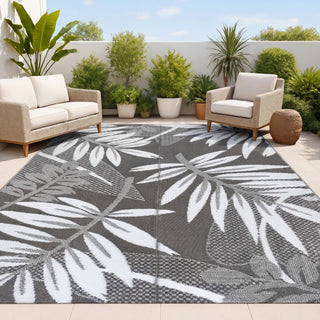 Rivermoss Classic Botanical Foldable Waterproof Reversible Plastic Straw Area Rug