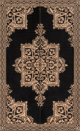 Stonegrove Medallion Border Foldable Waterproof Reversible Plastic Straw Area Rug