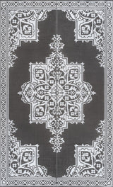 Stonegrove Medallion Border Foldable Waterproof Reversible Plastic Straw Area Rug