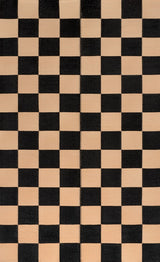 Wildterra Geometric Checker Foldable Waterproof Reversible Plastic Straw Area Rug