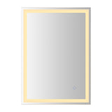 Mike Rectangular Frameless Anti-Fog Aluminum Front/Back-lit Tri-color LED Bathroom Vanity Mirror with Smart Touch Control