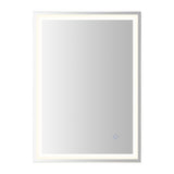 Mike Rectangular Frameless Anti-Fog Aluminum Front/Back-lit Tri-color LED Bathroom Vanity Mirror with Smart Touch Control