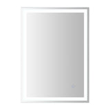 Mike Rectangular Frameless Anti-Fog Aluminum Front/Back-lit Tri-color LED Bathroom Vanity Mirror with Smart Touch Control