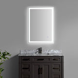 Mike Rectangular Frameless Anti-Fog Aluminum Front/Back-lit Tri-color LED Bathroom Vanity Mirror with Smart Touch Control