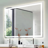 Mike Rectangular Frameless Anti-Fog Aluminum Front/Back-lit Tri-color LED Bathroom Vanity Mirror with Smart Touch Control