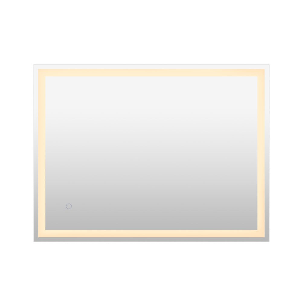 Mike Rectangular Frameless Anti-Fog Aluminum Front/Back-lit Tri-color LED Bathroom Vanity Mirror with Smart Touch Control