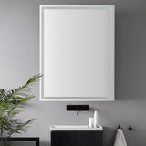 Mike Rectangular Frameless Anti-Fog Aluminum Front/Back-lit Tri-color LED Bathroom Vanity Mirror with Smart Touch Control