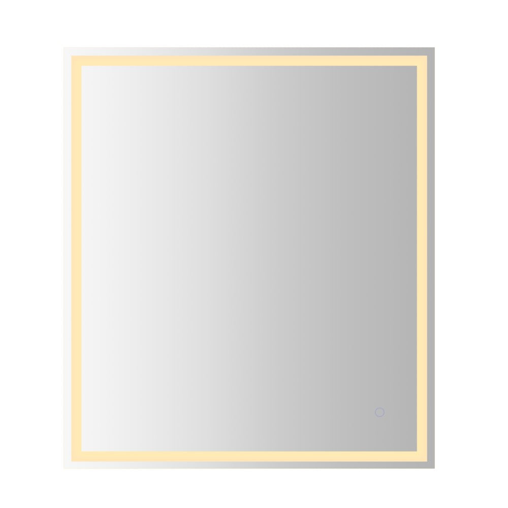 Mike Rectangular Frameless Anti-Fog Aluminum Front/Back-lit Tri-color LED Bathroom Vanity Mirror with Smart Touch Control