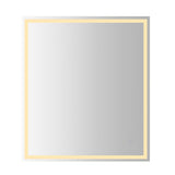 Mike Rectangular Frameless Anti-Fog Aluminum Front/Back-lit Tri-color LED Bathroom Vanity Mirror with Smart Touch Control
