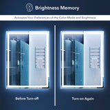 Mike Rectangular Frameless Anti-Fog Aluminum Front/Back-lit Tri-color LED Bathroom Vanity Mirror with Smart Touch Control