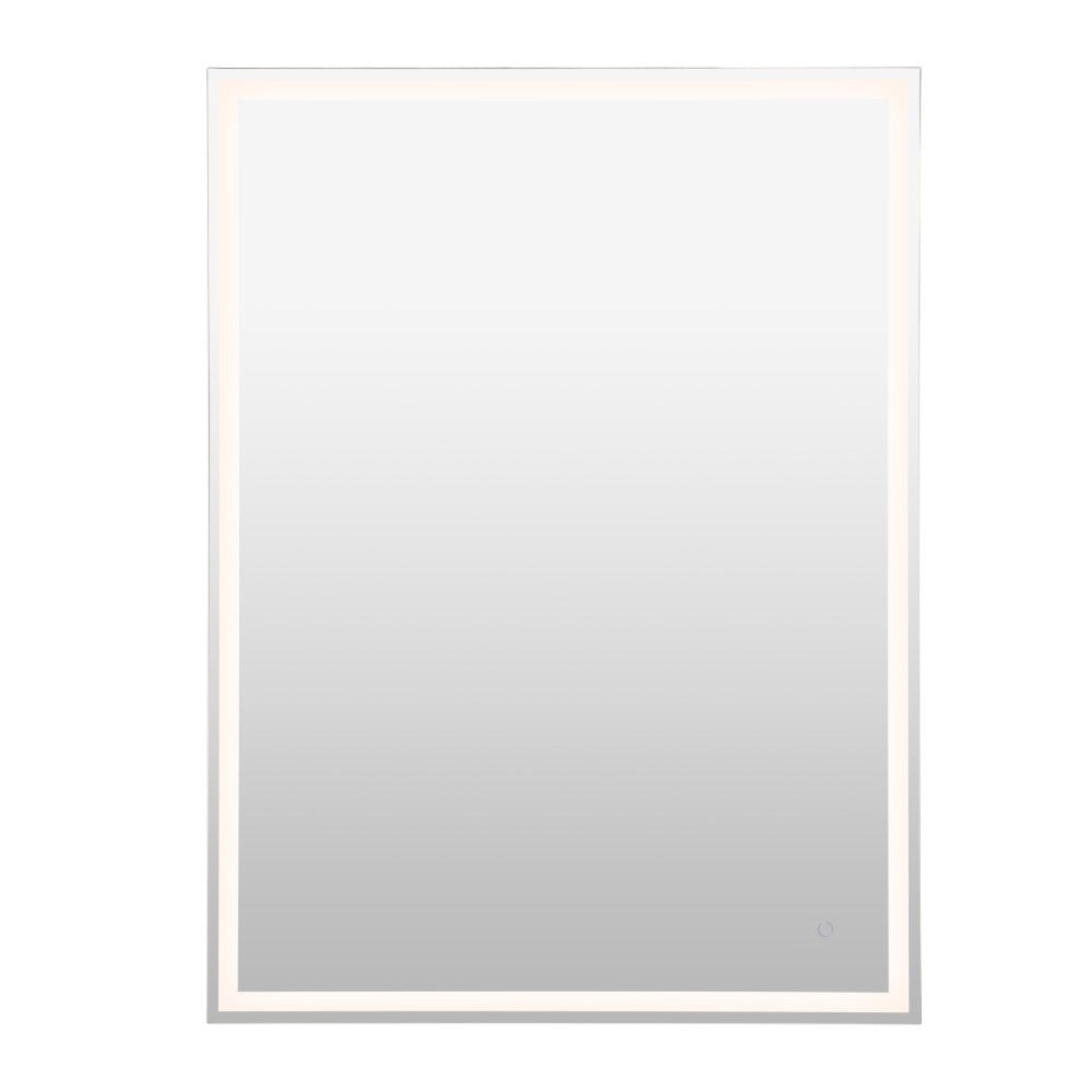 Mike Rectangular Frameless Anti-Fog Aluminum Front/Back-lit Tri-color LED Bathroom Vanity Mirror with Smart Touch Control