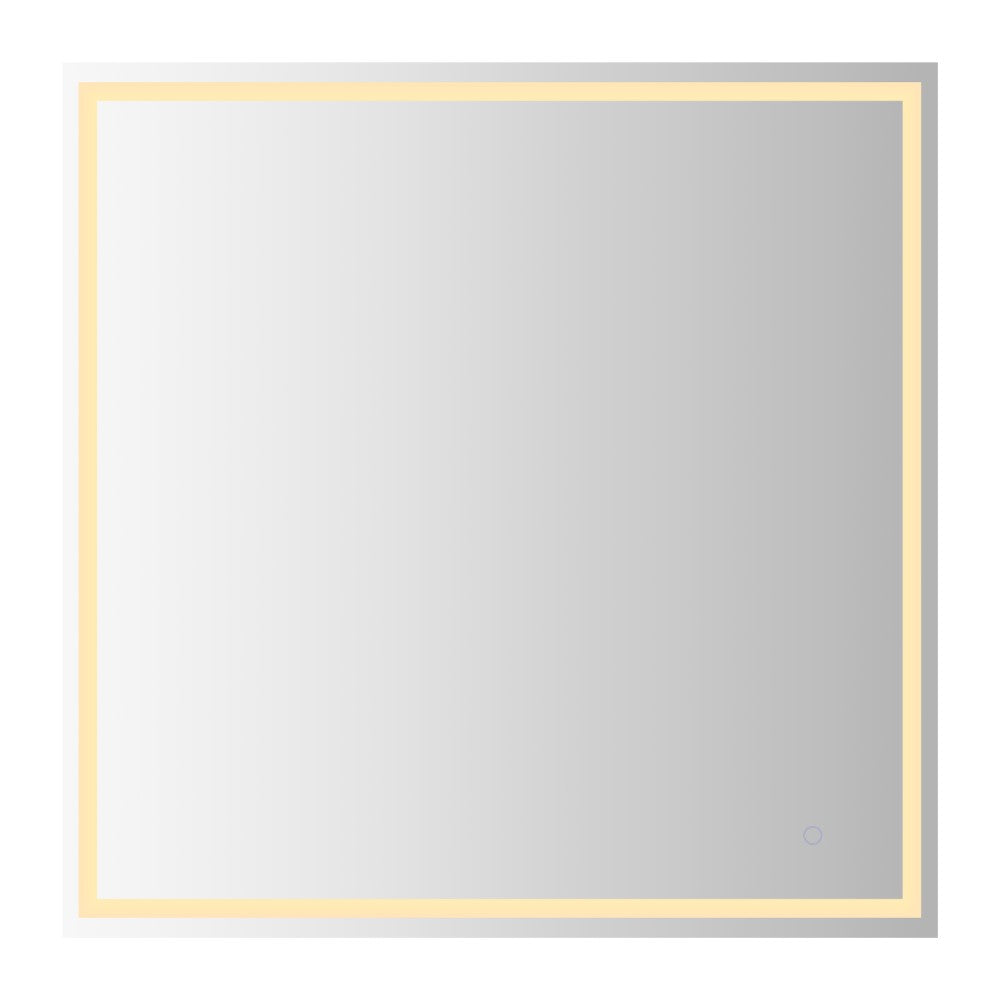 Mike Rectangular Frameless Anti-Fog Aluminum Front/Back-lit Tri-color LED Bathroom Vanity Mirror with Smart Touch Control