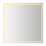 Mike Rectangular Frameless Anti-Fog Aluminum Front/Back-lit Tri-color LED Bathroom Vanity Mirror with Smart Touch Control