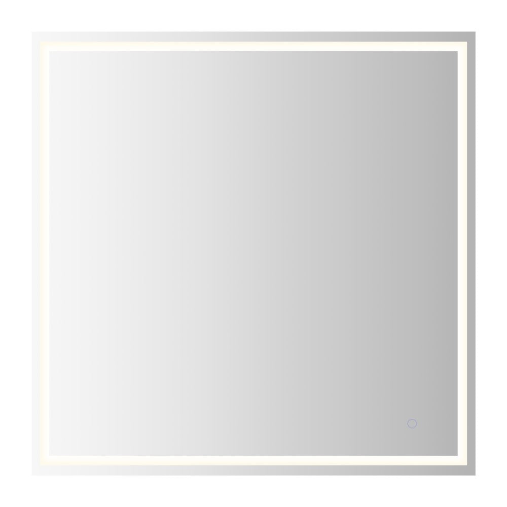 Mike Rectangular Frameless Anti-Fog Aluminum Front/Back-lit Tri-color LED Bathroom Vanity Mirror with Smart Touch Control