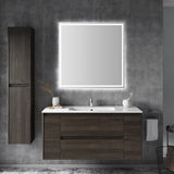 Mike Rectangular Frameless Anti-Fog Aluminum Front/Back-lit Tri-color LED Bathroom Vanity Mirror with Smart Touch Control
