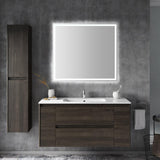 Mike Rectangular Frameless Anti-Fog Aluminum Front/Back-lit Tri-color LED Bathroom Vanity Mirror with Smart Touch Control