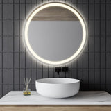 Sammy 27" Round Frameless Anti-Fog LED Vanity Mirror