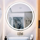 Sammy 27" Round Frameless Anti-Fog LED Vanity Mirror