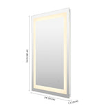 Jim Rectangular Frameless Anti-Fog Aluminum Front-lit Tri-color LED Bathroom Vanity Mirror with Smart Touch Control