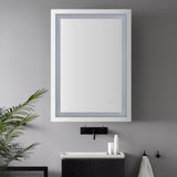 Jim Rectangular Frameless Anti-Fog Aluminum Front-lit Tri-color LED Bathroom Vanity Mirror with Smart Touch Control