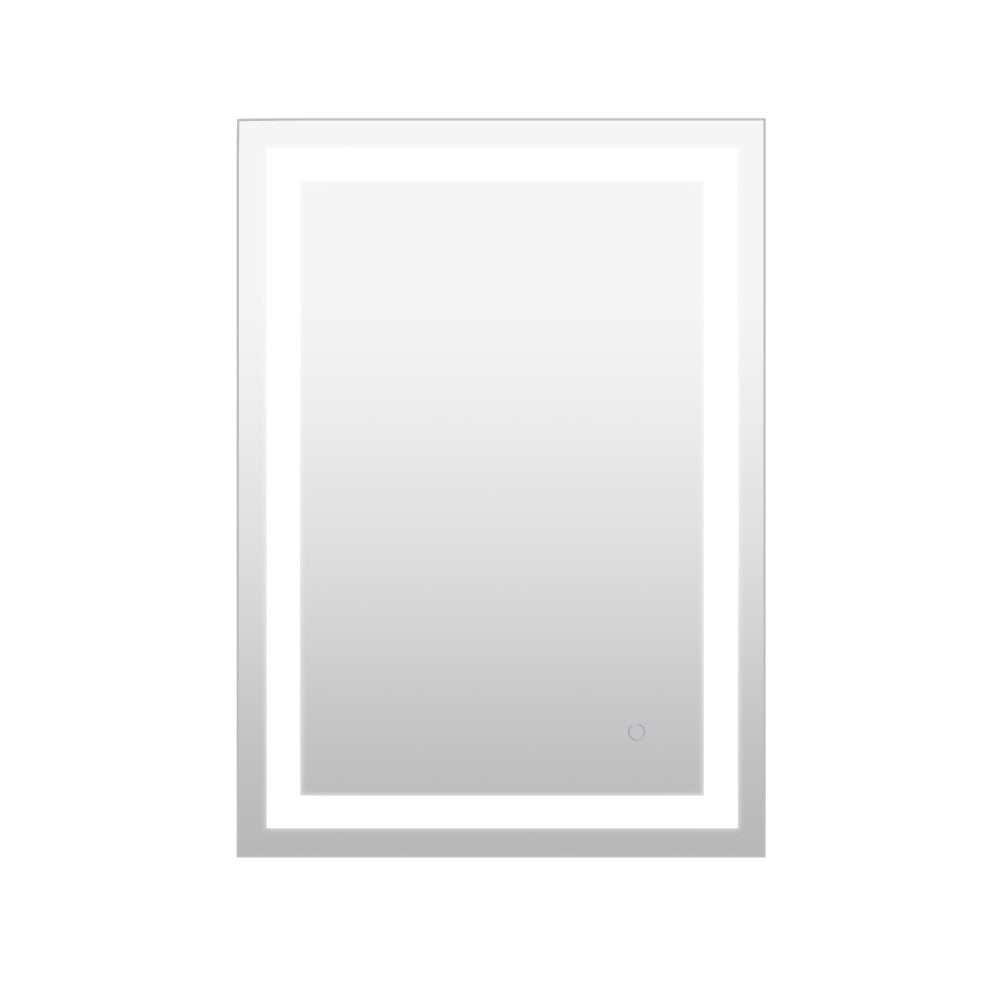Jim Rectangular Frameless Anti-Fog Aluminum Front-lit Tri-color LED Bathroom Vanity Mirror with Smart Touch Control
