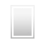 Jim Rectangular Frameless Anti-Fog Aluminum Front-lit Tri-color LED Bathroom Vanity Mirror with Smart Touch Control