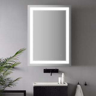 Jim Rectangular Frameless Anti-Fog Aluminum Front-lit Tri-color LED Bathroom Vanity Mirror with Smart Touch Control