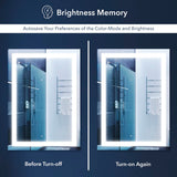Jim Rectangular Frameless Anti-Fog Aluminum Front-lit Tri-color LED Bathroom Vanity Mirror with Smart Touch Control