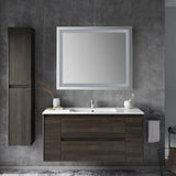 Jim Rectangular Frameless Anti-Fog Aluminum Front-lit Tri-color LED Bathroom Vanity Mirror with Smart Touch Control